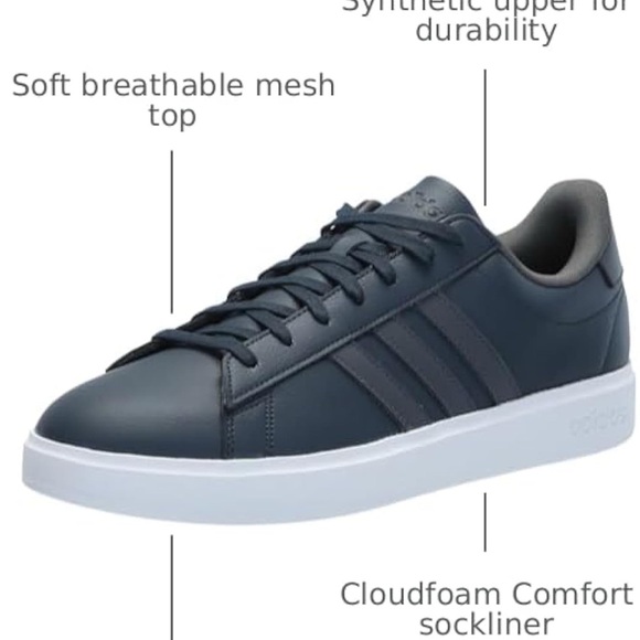 Adidas Mens size 11 Aurora Blue Gray Casual Athletic Cloudfoam Comfort Shoes NEW - Picture 13 of 14